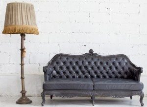 Old Couch against White Wall